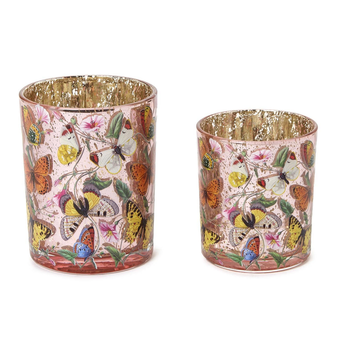 Butterfly Silhouette Tealight / Votive Candleholders, Set of 2