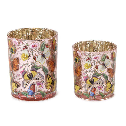 Butterfly Silhouette Tealight / Votive Candleholders, Set of 2