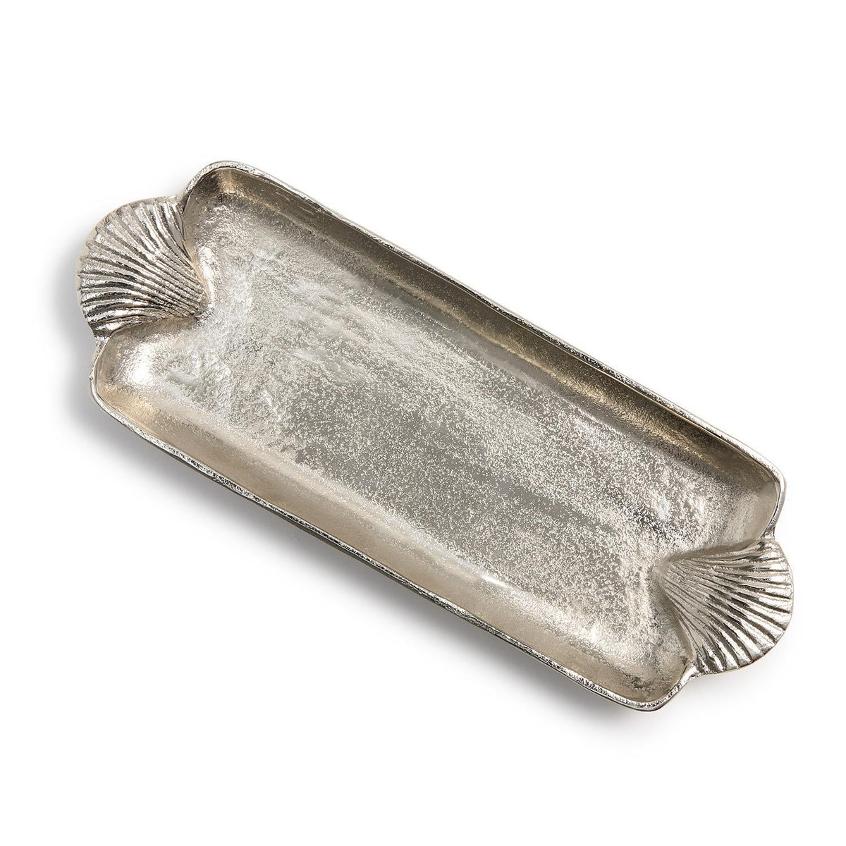 Shell Handled Silver Tray