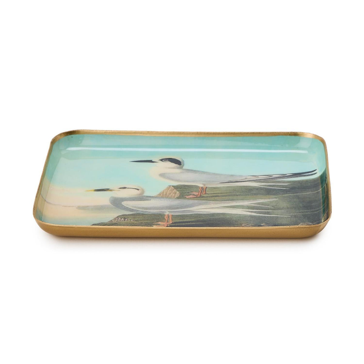 Sea Bird Metal Trinket / Desk Trays, Set of 4