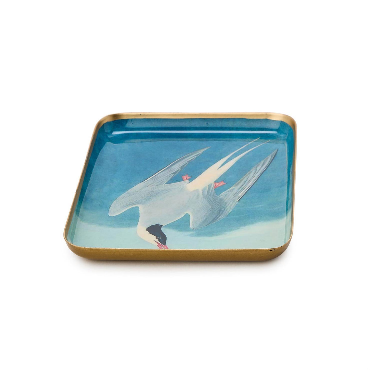Sea Bird Metal Trinket / Desk Trays, Set of 4