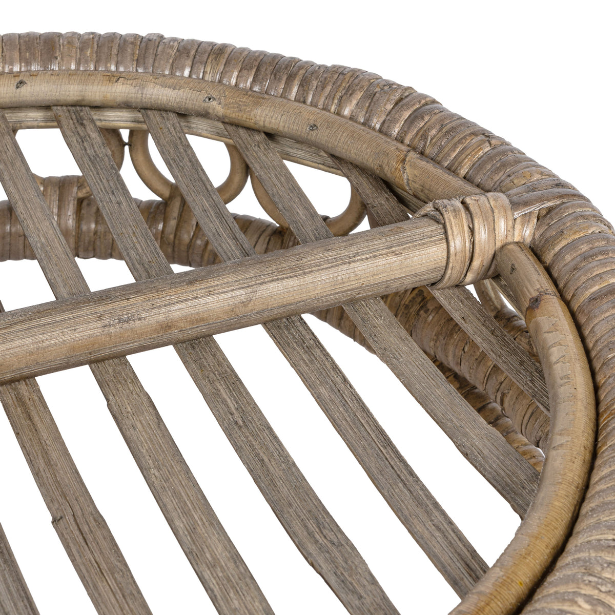 Cassini Handcrafted Rattan Oval Decorative Tray with Handles