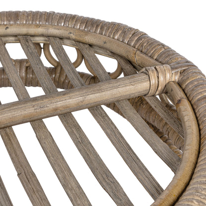 Cassini Handcrafted Rattan Oval Decorative Tray with Handles