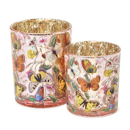 Butterfly Silhouette Tealight / Votive Candleholders, Set of 2