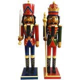 Black King and Guard Nutcracker, Set of 2